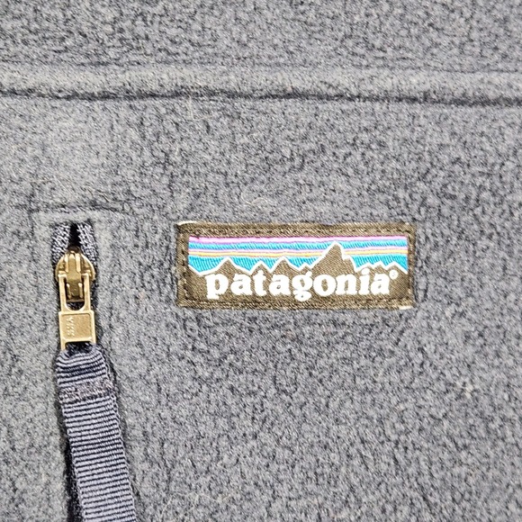 Patagonia‎ Synchilla Men's Medium Blue Full Zip Fleece Jacket Camping Hiking Ski - Picture 6 of 14